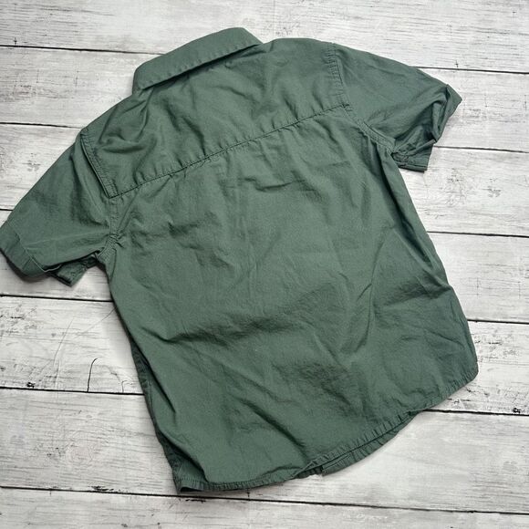 Joe Fresh 4T button down shirt in green - Picture 2 of 3